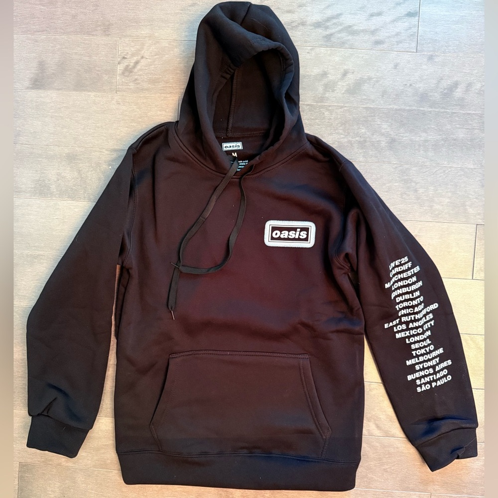Oasis Black Hoodie Unofficial Merch.